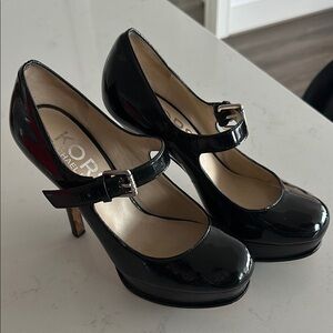 Michael Kors Black Patent Leather Mary Jane Heels